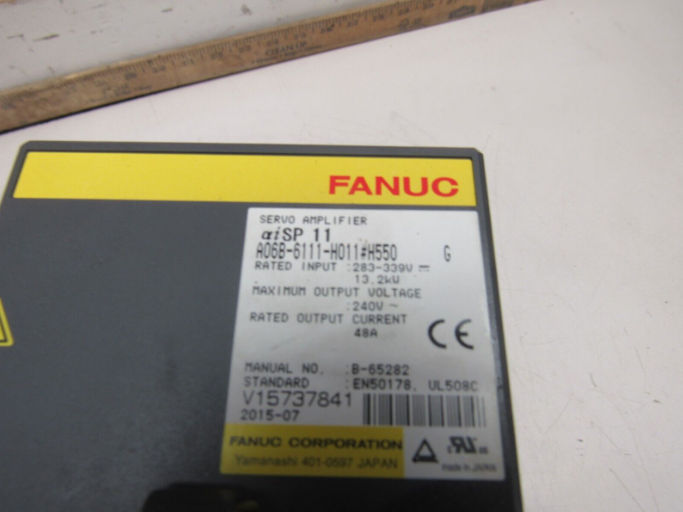 Gebrauchte Fanuc A06B-6111-H011#H550 Alpha I Spindeleinheit Typ SPM-11i
